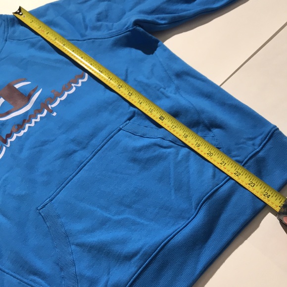 Champion womens hoodie hooded sweatshirt small balboa blue powerblend - Picture 10 of 11